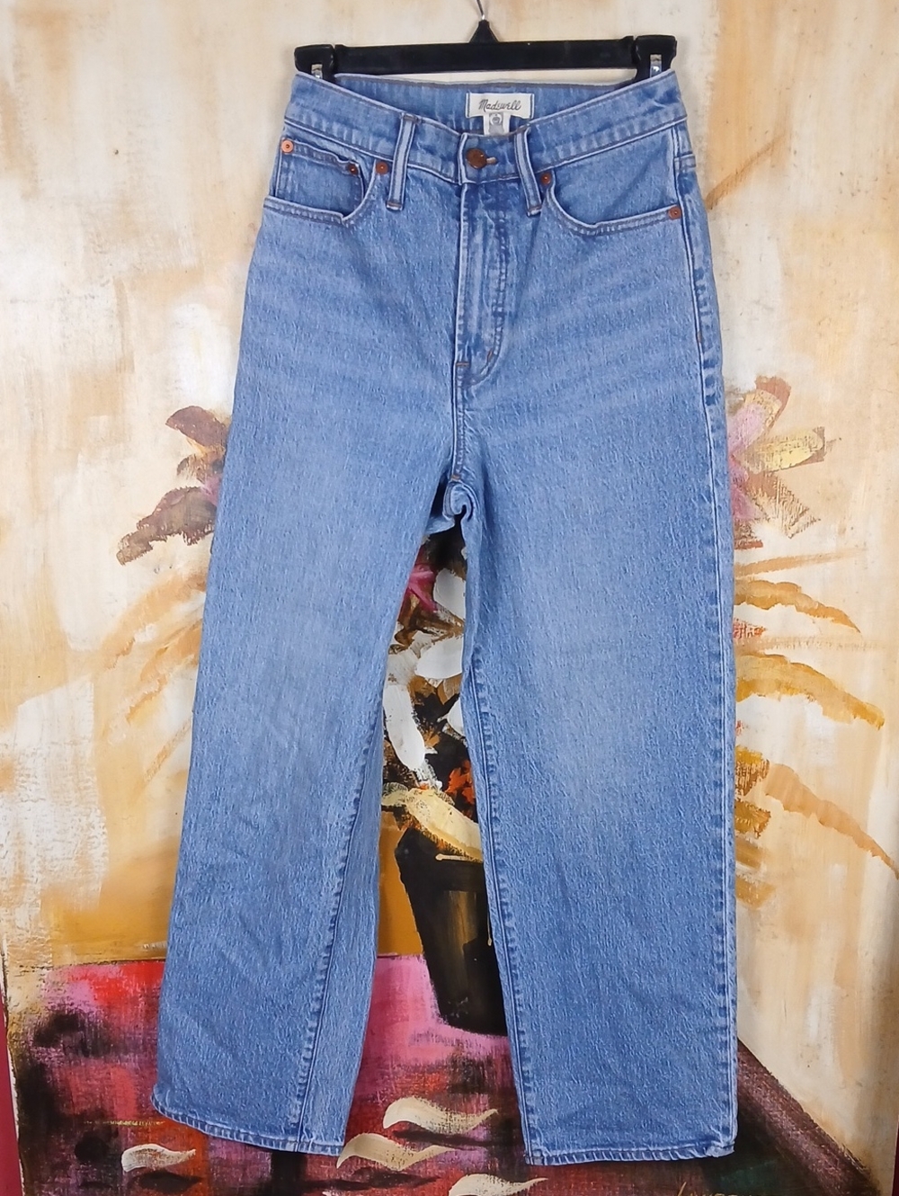 Madewell High Rise Wide Leg Crop Jeans Medium Wash Size 25